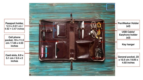Personalized Leather Binder, Planner for Man