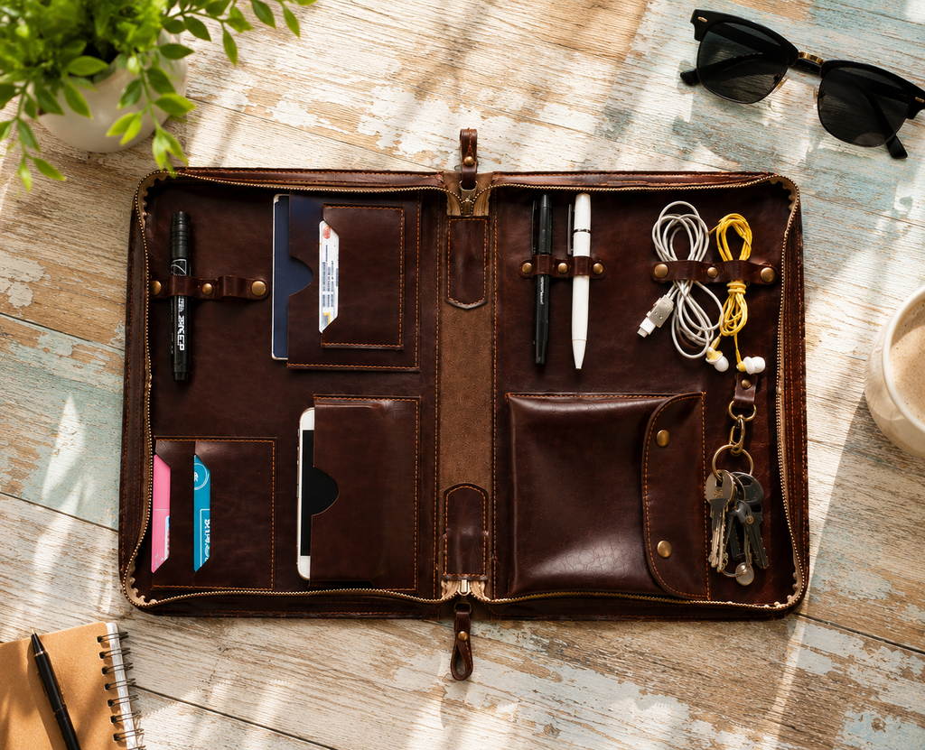 Personalized Leather Binder