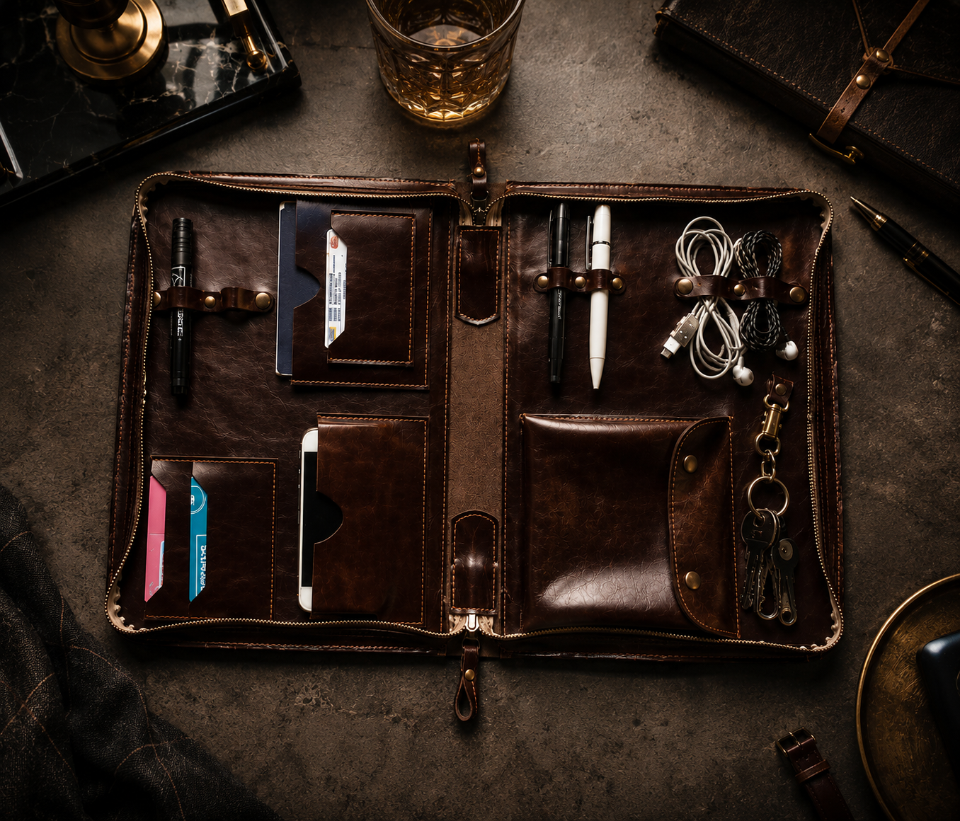 Personalized Leather Binder